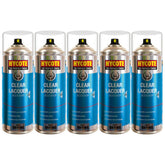 5X Hycote Bodyshop Clear Lacquer Spray Paint 400ml Spray Paint